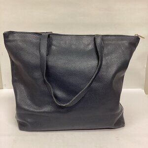 Cuyana Pebbled Leather Zip Top Classic Tote In Blue